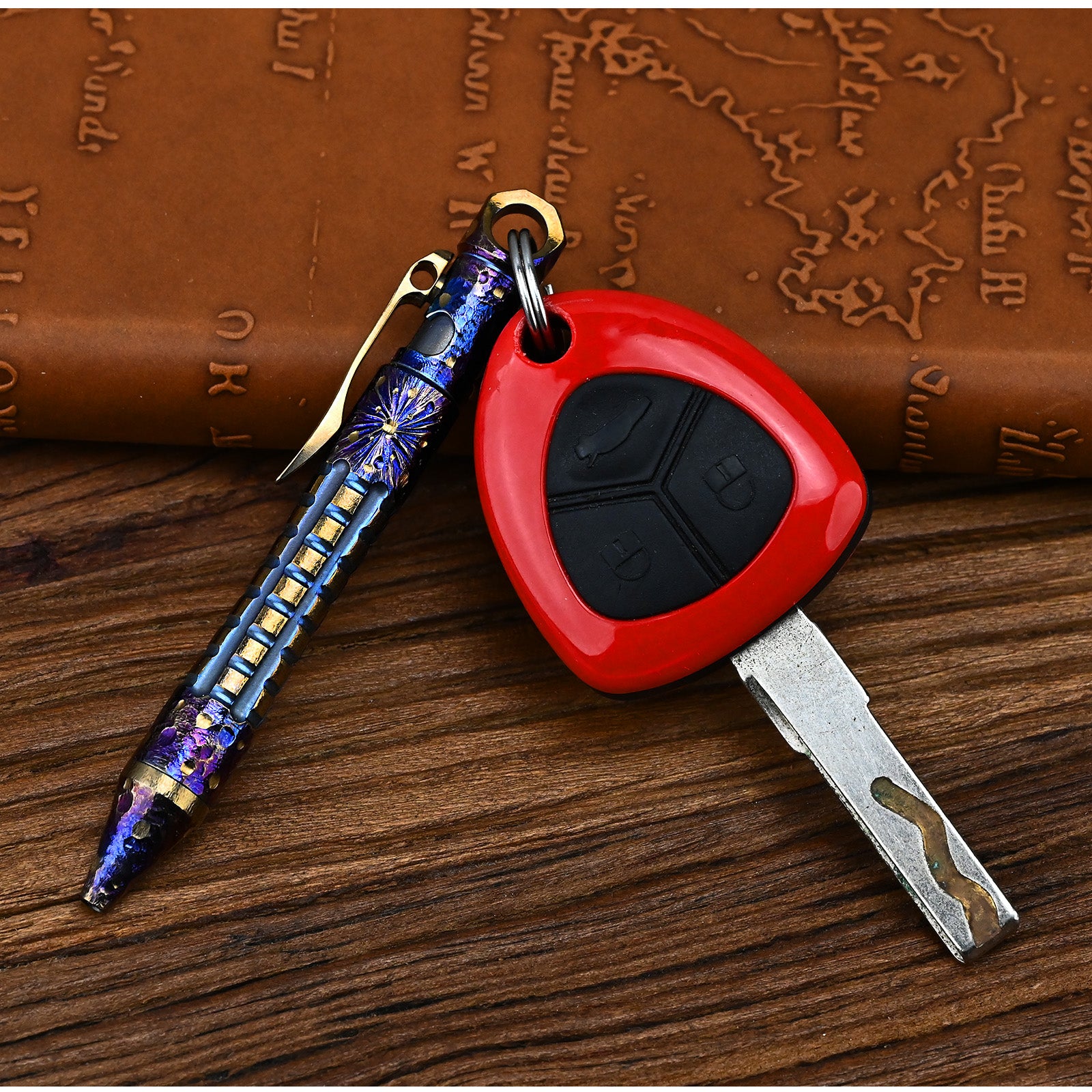 Titanium Alloy Tactical Pen Hand Carved Star Sky EDC Limited Edition Metal Signature Neutral Pen