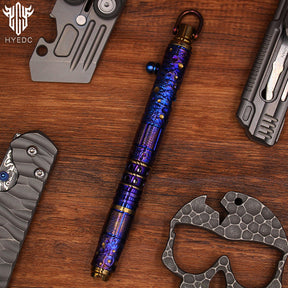 Titanium Alloy Tactical Pen Hand Carved Star Sky Limited Edition Metal Signature Neutral Pen EDC