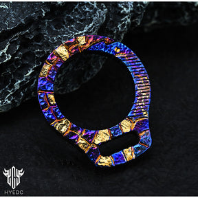 Star Sky Limited Titanium Alloy Mechanical Press Key Ring Pendant Simple Mini Clasp Round Keychain Fit A Variety Of Keys EDC