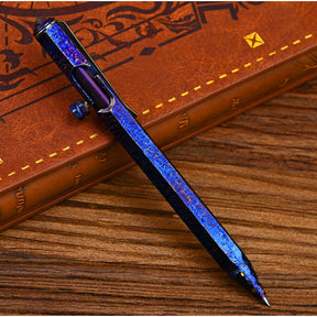 Titanium Alloy Tactical Pen Hand Carved Star Sky Limited Edition Tungsten Pen Decompression EDC Metal Signature Neutral Pen