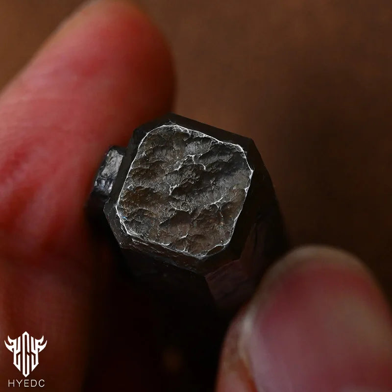 Limited Edition Titanium Alloy Tactical Pen Hand Carved Stone Grain Tungsten Metal Signature Neutral EDC Split Rock Pen