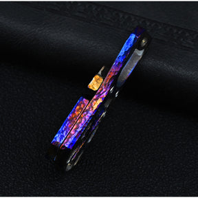 Hand carved patterns Titanium Alloy Portable Portable Bottle Opener Easy Reusable Can Opener Kitchen Supplies Camping Tools