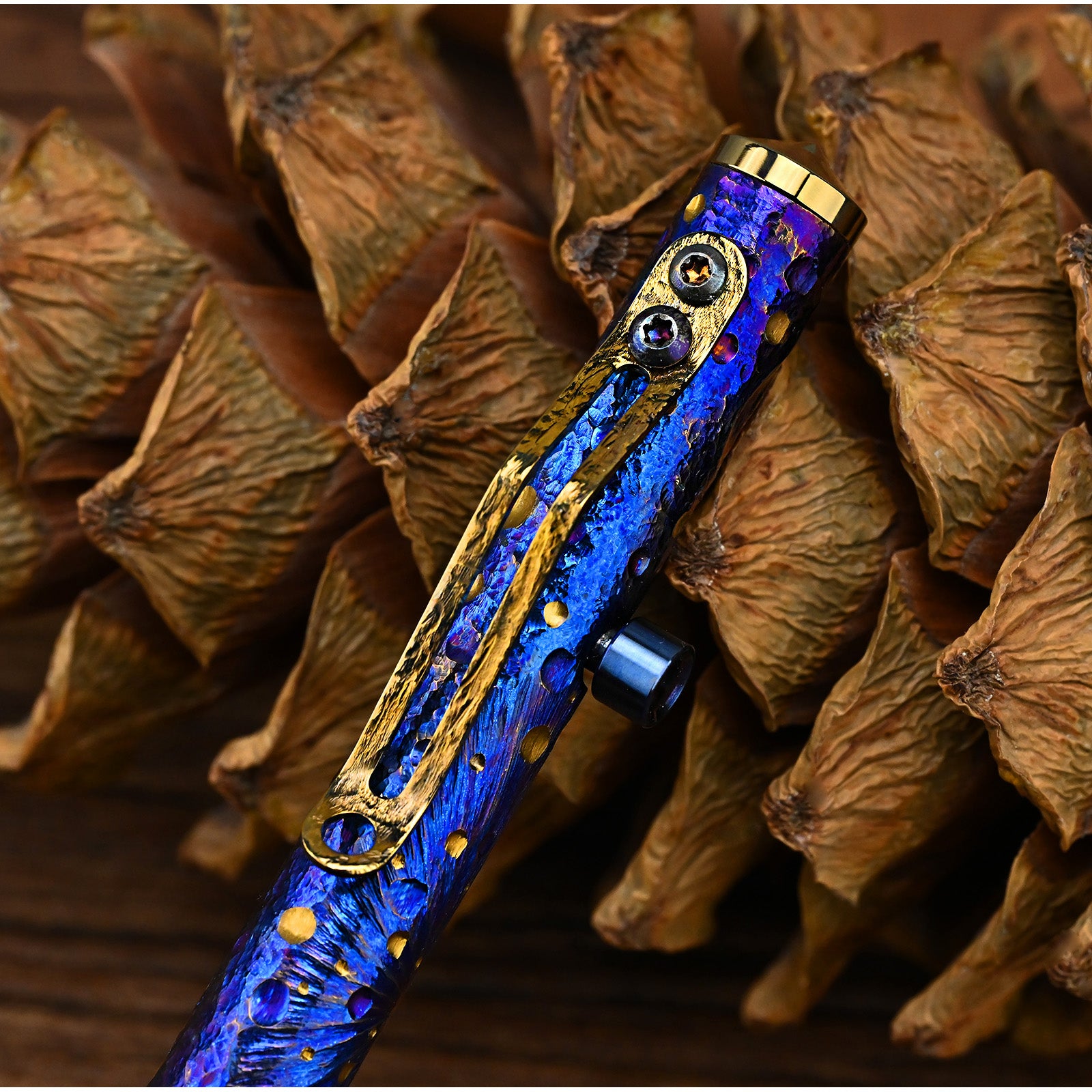 Hand Carved Titanium Alloy Tactical Pen - Star Sky Limited Edition Decompression Tungsten Metal Signature Neutral EDC Pen