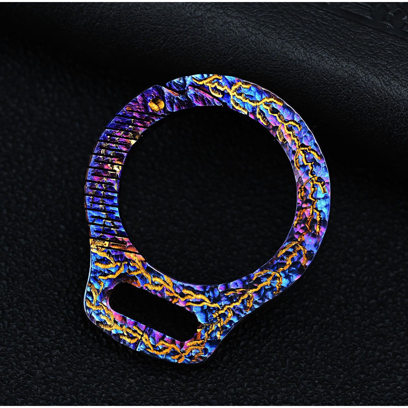 Star Sky Limited Titanium Alloy Mechanical Press Key Ring Pendant Simple Mini Clasp Round Keychain Fit A Variety Of Keys EDC