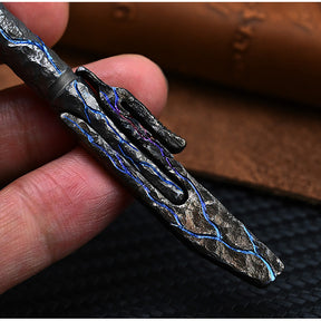Titanium Hand Carving Rock TextureTitanium Alloy Art Knife Keychain Portable Disassembly Tool EDC