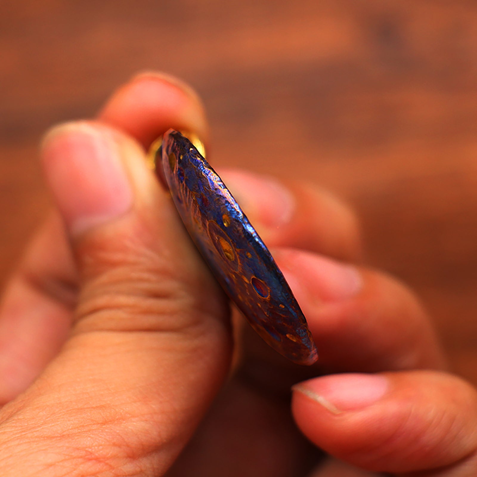 Limited edition titanium alloy starry sky medallion necklace pendant Qixi gift tag keychain pendant EDC