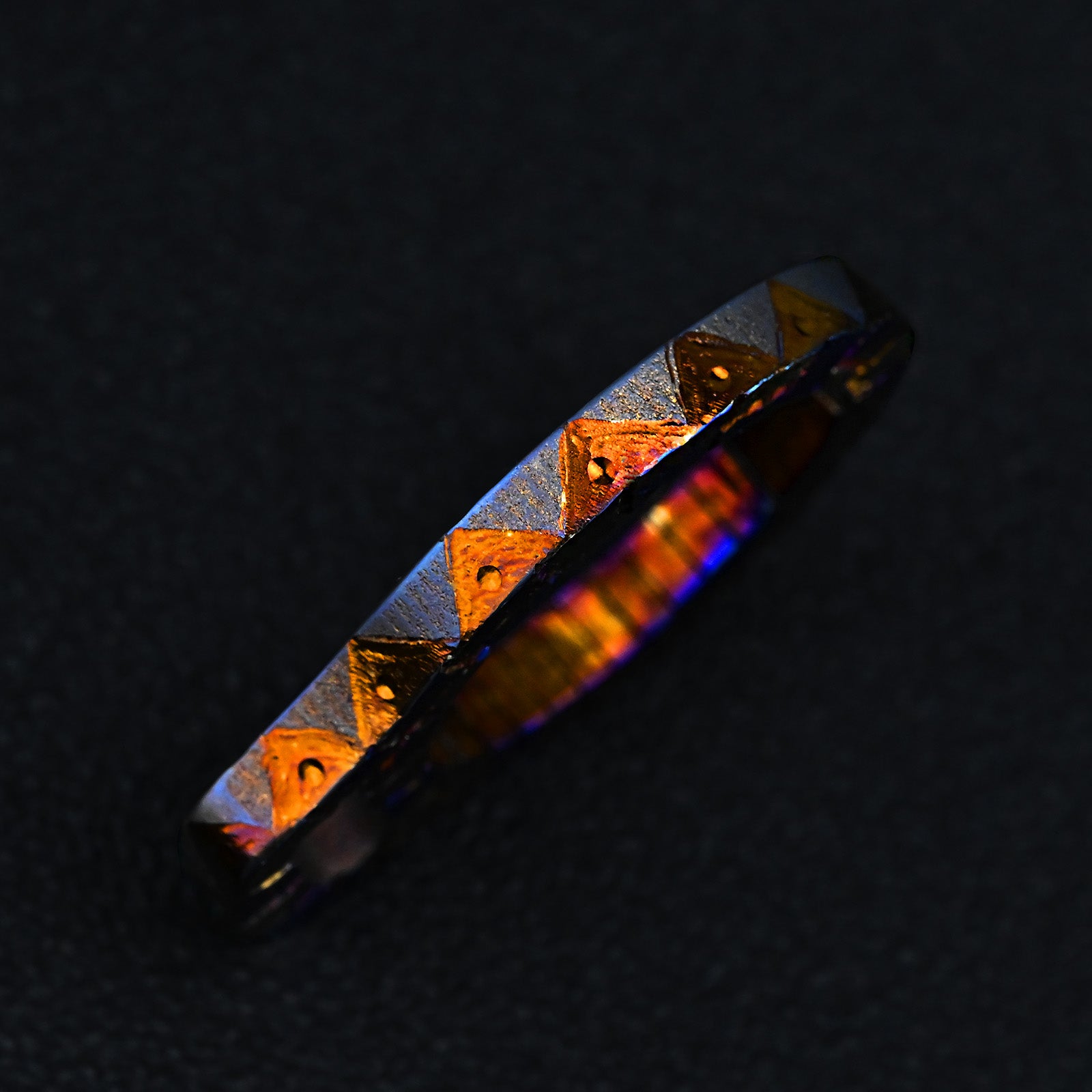 Star Sky Limited Titanium Alloy Mechanical Press Key Ring Pendant Simple Mini Clasp Round Keychain Fit A Variety Of Keys EDC