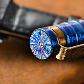 HCYEDC Titanium Alloy Tactical Pen Hand Carved Star Sky Limited Edition Tungsten Pen Tactical Pen with Tungsten Steel Glass Breaker Tip Self-DefenceDecompression Metal Signature Neutral Pen EDC