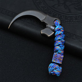 Star Sky Limited Titanium Alloy Knife Beads Umbrella Pendant Rope Knife Pendant Outdoor Camping Gadget Bracelet EDC