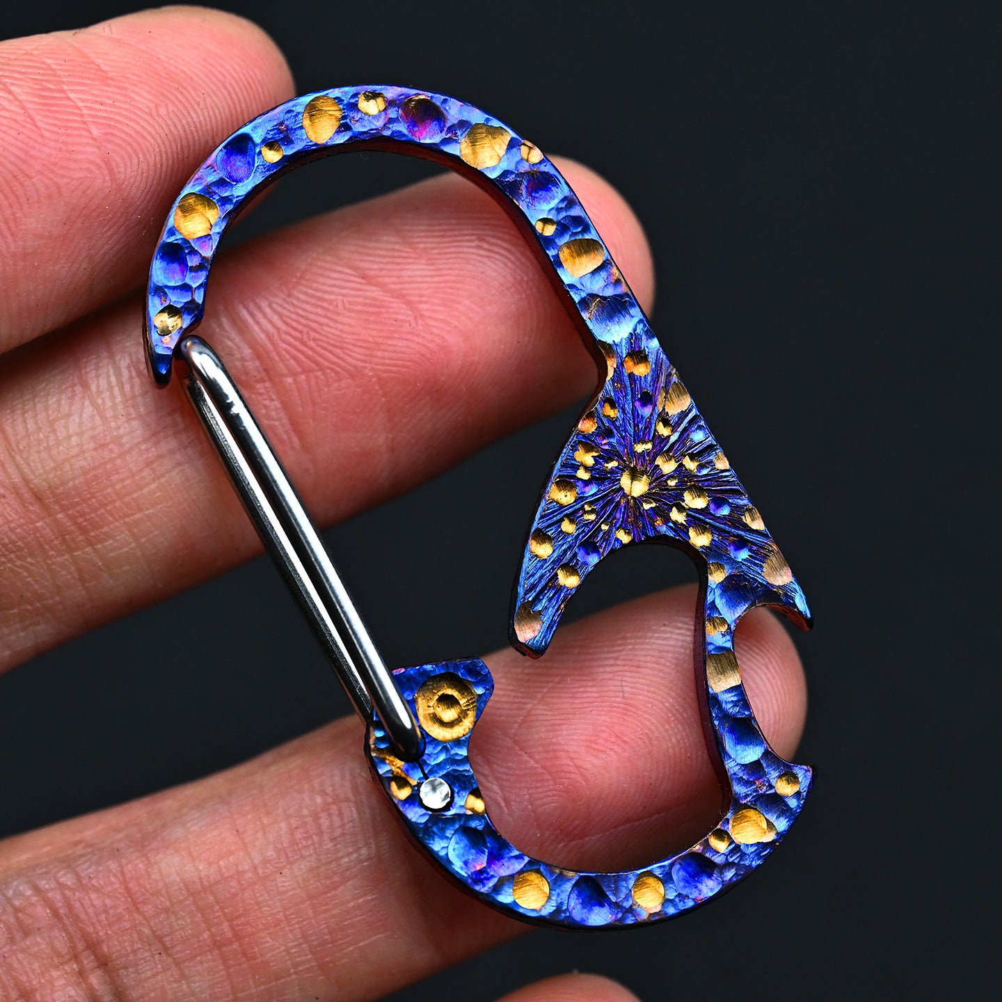 Star Sky Titanium Alloy EDC Keychain Multifunctional Bottle Opener Outdoor Survival Camping Tool
