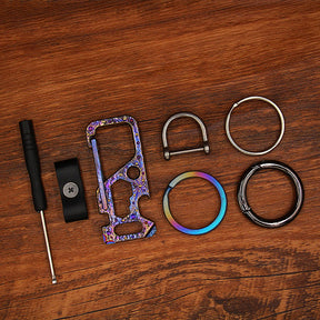 Star Sky Limited Edition Titanium Alloy Key Chain EDC Multi-Function Car Bottle Opener Men's Pendant Key Chain
