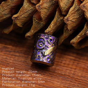 Star Sky Limited Edition Colorful Titanium Alloy Knife Beads Paracord Umbrella Rope Bead DIY Pendant