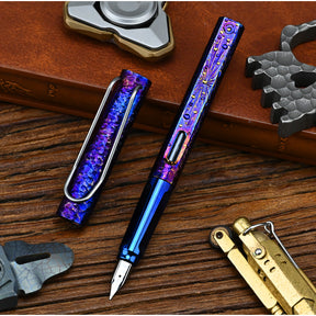 Handmade Starry Sky Limited Edition Titanium Alloy Pen Signature Pen Gel Pen Heavy Handle Pen EDC