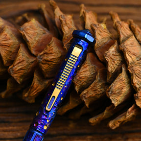 HCYEDC Star Sky Hand Titanium Tactical Bolt Action Pen Limited Edition Decompression Signature Neutral Design for Writing Tactical Defense Emergency Defense Escape Rotating Gyroscope Decompression Pen