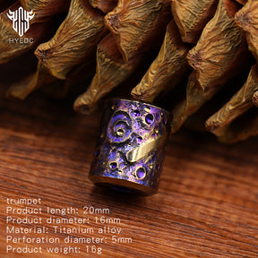 Star Sky Limited Edition Colorful Titanium Alloy Knife Beads Paracord Umbrella Rope Bead DIY Pendant