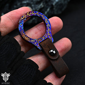 Star Sky Limited Titanium Alloy Mechanical Press Key Ring Pendant Simple Mini Clasp Round Keychain Fit A Variety Of Keys EDC