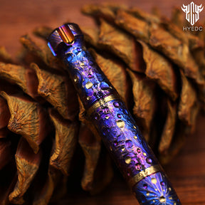 Star Sky Titanium Alloy Tactical Pen Hand Carved  Pen Limited Edition Metal Signature Neutral Pen  EDC
