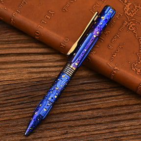 Star Sky Limited Titanium Alloy Tactical Pen Hand Carved Edition Tungsten Pen Decompression Metal Signature Neutral Pen EDC