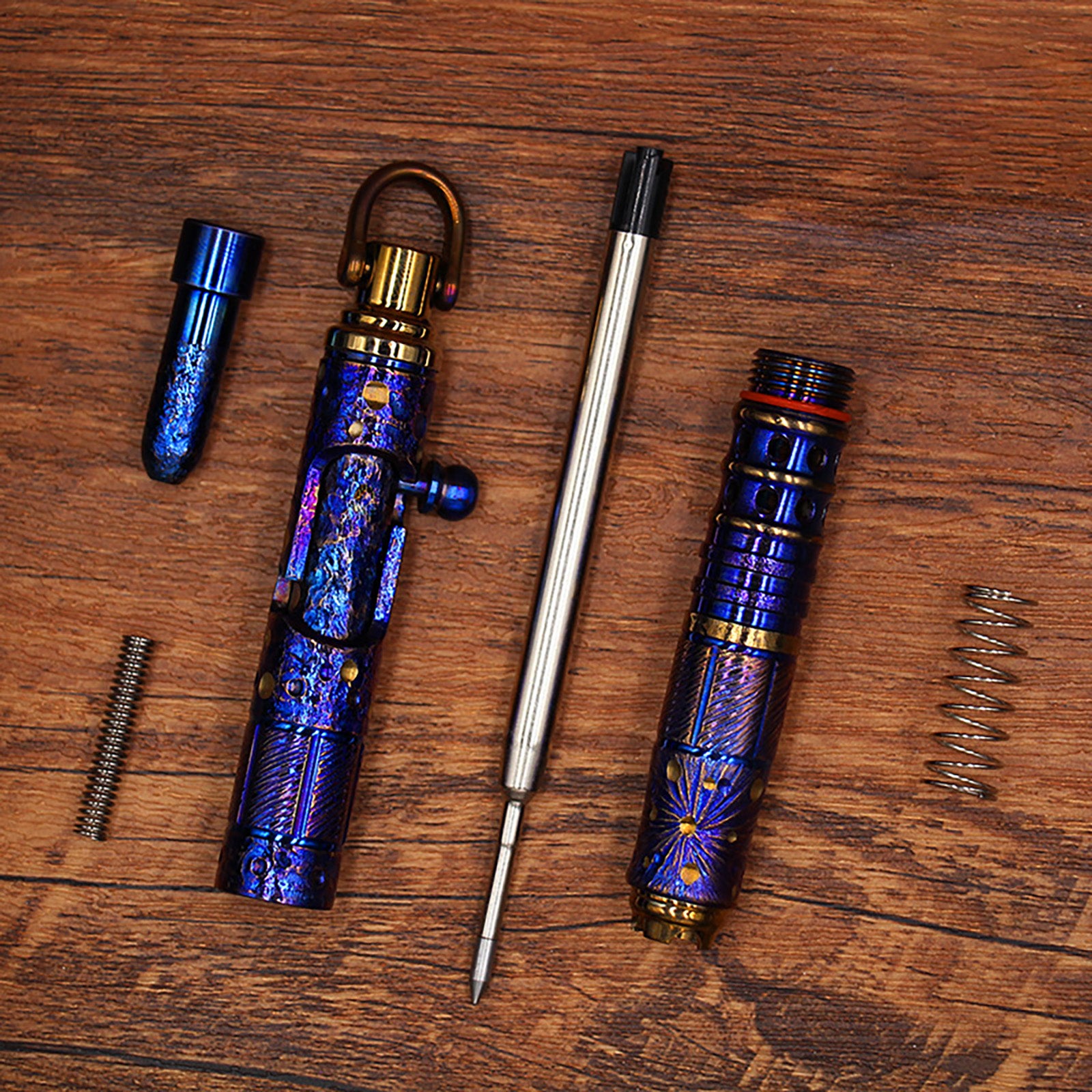 Titanium Alloy Tactical Pen Hand Carved Star Sky Limited Edition Metal Signature Neutral Pen EDC