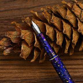 Star Sky Titanium Alloy Tactical Pen High-End Business Students Retro Titanium Black Writing Pen For Gift EDC