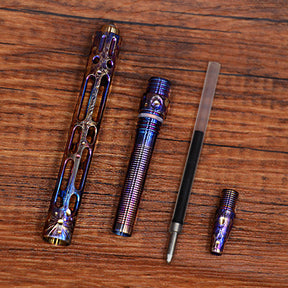 HCYEDC Star Sky Mini Titanium Alloy Tactical Pen Star Sky Limited Edition Metal Tungsten Steel Signature Pen EDC Emergency Defense Emergency Escape