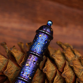 HCYEDC Star Sky Hand Carved Titanium Alloy Tactical PenTactical Bolt Action Pen Limited Edition EDC Metal Signature Neutral Decompression Pen