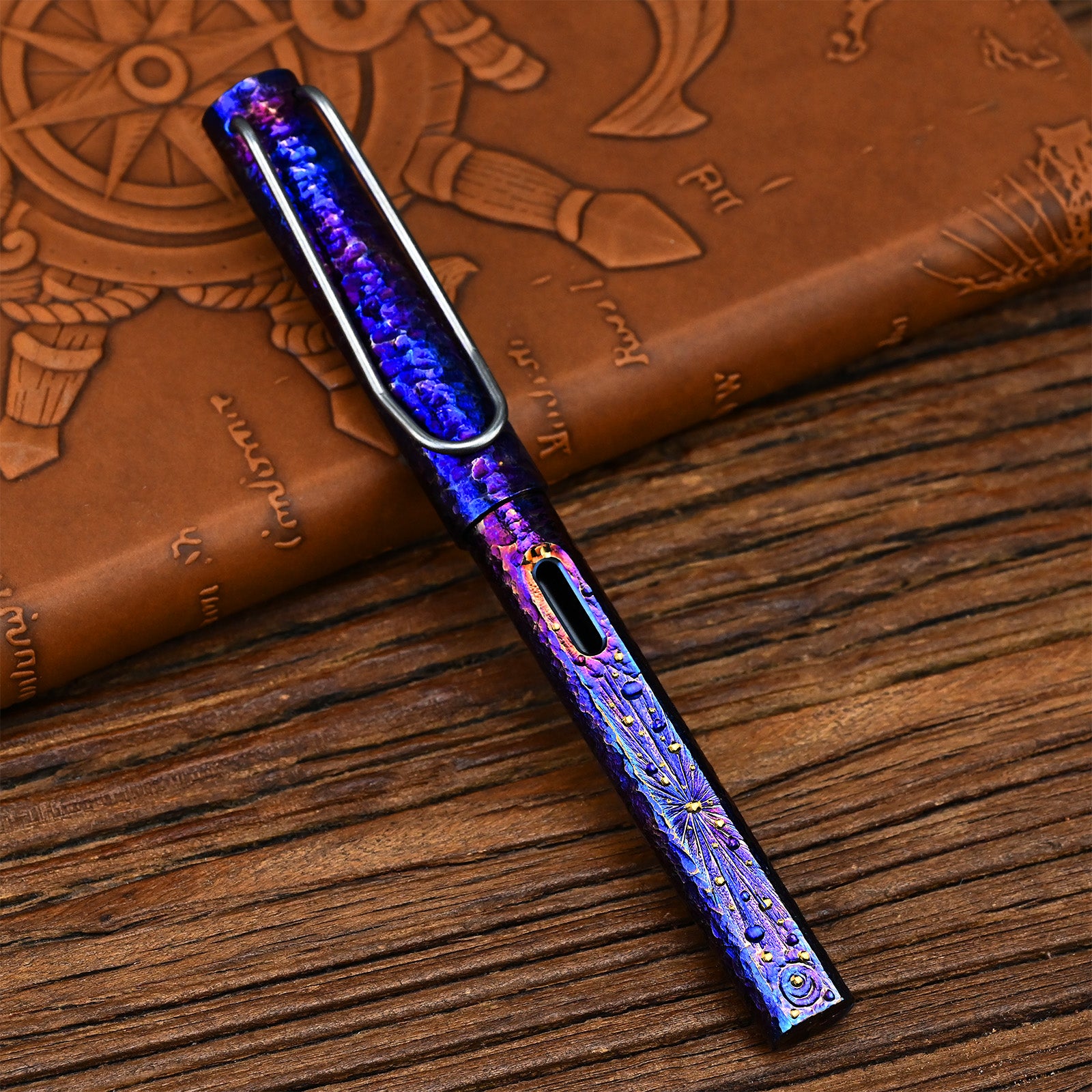 Handmade Starry Sky Limited Edition Titanium Alloy Pen Signature Pen Gel Pen Heavy Handle Pen EDC