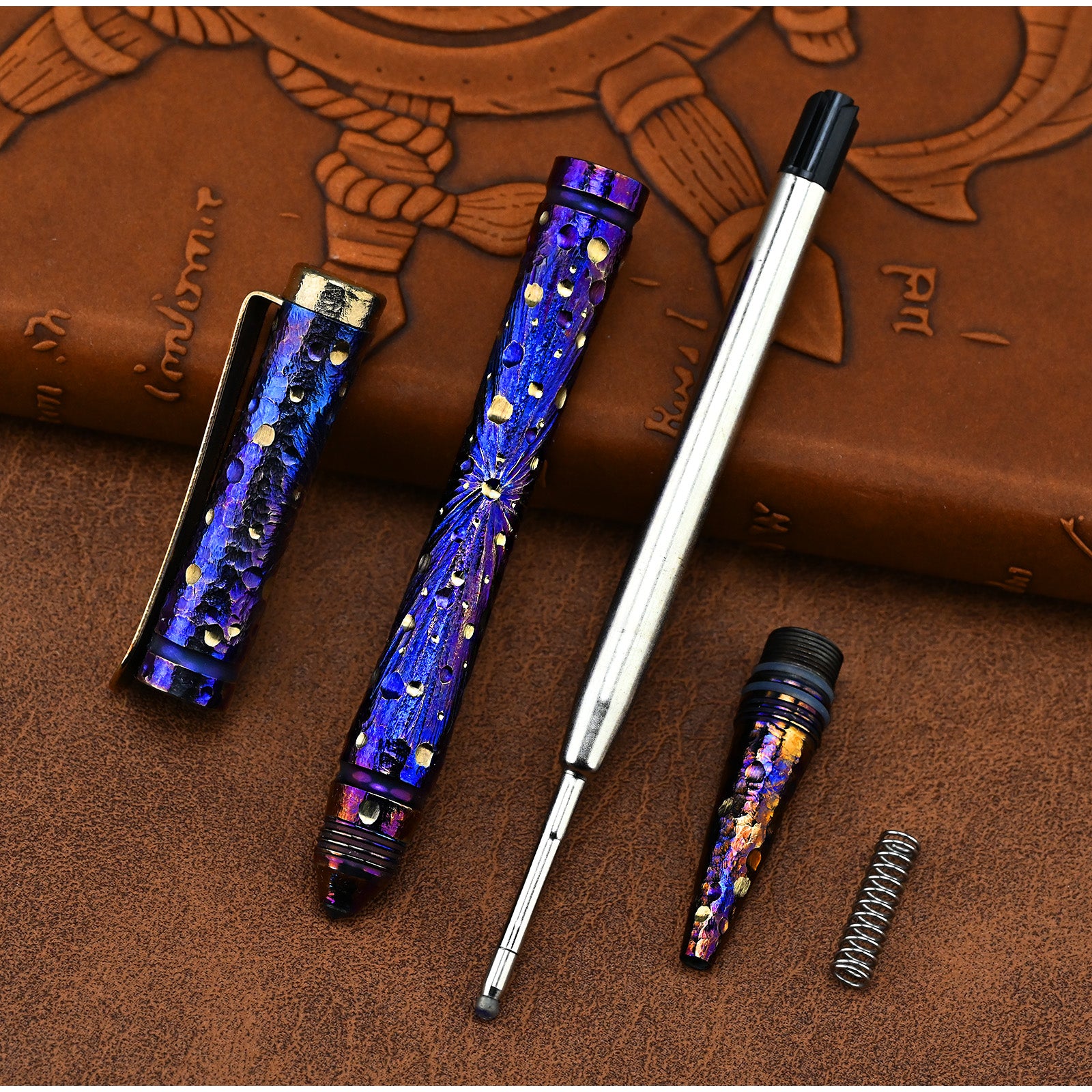 Starry Edition Titanium Portable Decompression Signature Pen Personalizes Self-defense EDC Broken Window High-end Tactical Pen