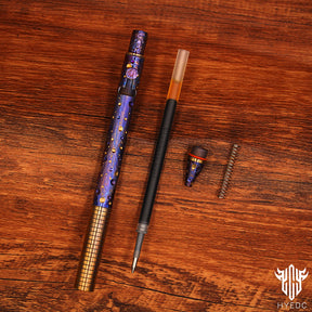 Titanium Alloy Tactical Pen Hand Carved Star Sky Limited Edition Metal Signature Pen EDC