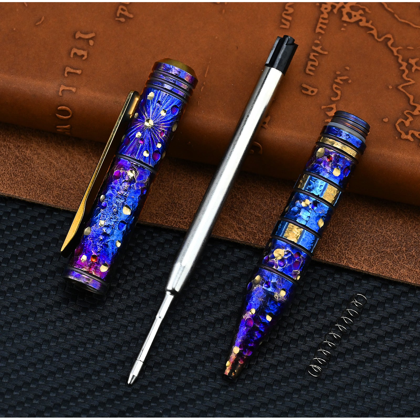 Star Sky Hand Titanium Alloy Pen With Collection Writing Multi-functional Portable Outdoor EDC Tools