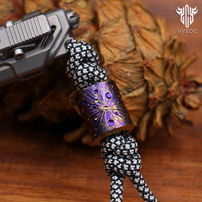 Star Sky Limited Edition Colorful Titanium Alloy Knife Beads Paracord Umbrella Rope Bead DIY Pendant