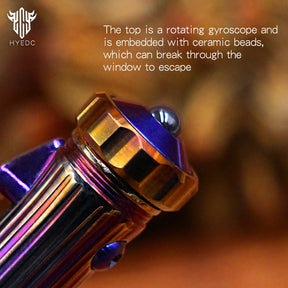 Star Sky Limited Edition Titanium Alloy Tactical Pen Hand Carved Rotary Gyro Multifunctional Self-defense Broken Window G2 Pen E