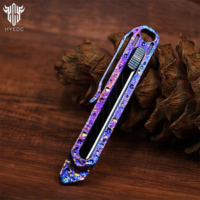 Star Sky Titanium Multifunctional Alloy Push Knife Multifunctional Pocket Cutter Paper Knife can Replace Blade Art Knife Wallpap