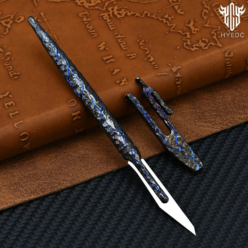 Titanium Hand Carving Rock TextureTitanium Alloy Art Knife Keychain Portable Disassembly Tool EDC