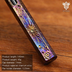 Handmade Starry Sky Limited Edition Titanium Alloy Pen Signature Pen Gel Pen Heavy Handle Pen EDC