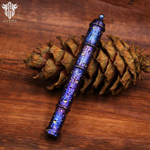 Star Sky Hand Carved Titanium Alloy Tactical Pen - Limited Edition EDC Metal Signature Neutral Decompression Pen