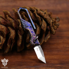 Star Sky Multifunctional Keychain M390 Titanium Alloy Mini Pocket Folding Knife Outdoor Camping Survival Portable Edc Tool