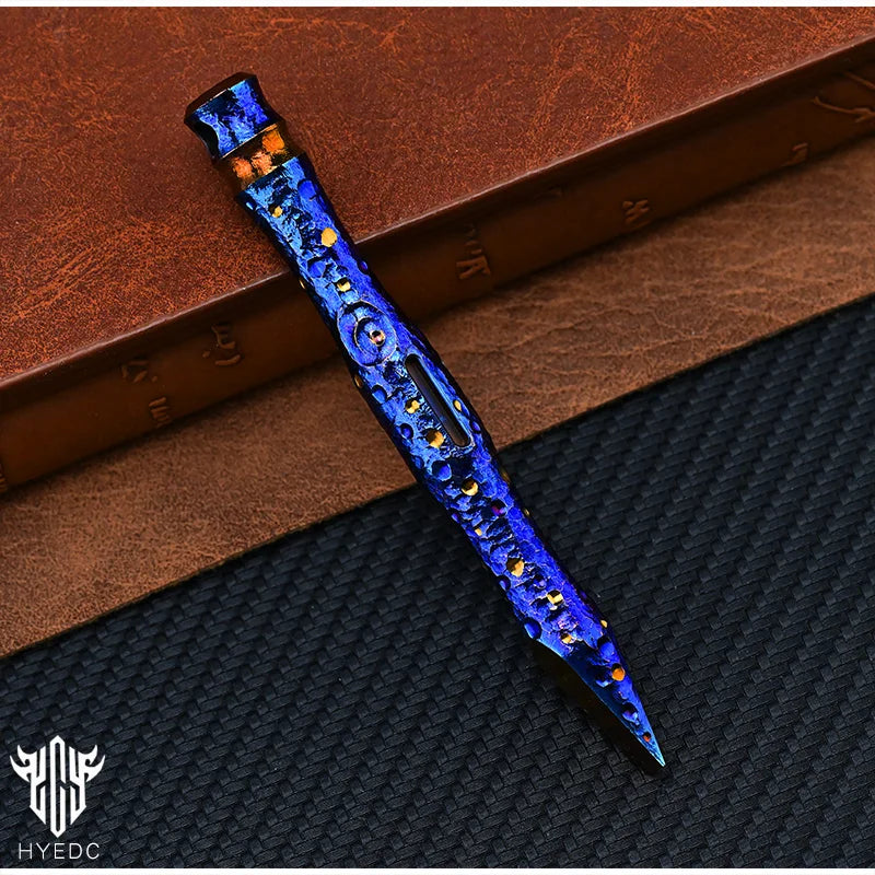 Hand Carving Star Sky  Titanium Alloy Multi-Function Crowbar  Opener Outdoor Crowbar EDC