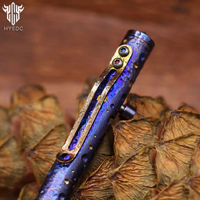 Hand Carved Titanium Alloy Tactical Pen - Star Sky Limited Edition Decompression Tungsten Metal Signature Neutral EDC Pen