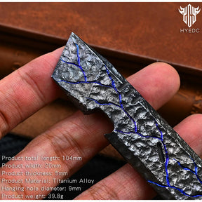 Hand Carving  Titanium Rock Texture Alloy  Multi-Function Screwdriver Crowbar Bottle Opener Outdoor Crowbar EDC