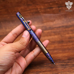 Hand Carved Titanium Alloy Tactical Pen - Star Sky Limited Edition Decompression Tungsten Metal Signature Neutral EDC Pen