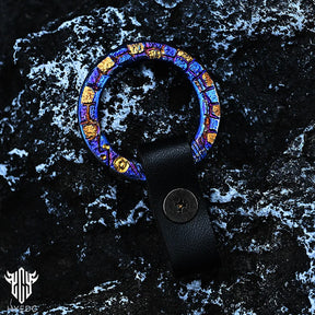 Hand CarvingTitanium Alloy Ring Anti-Lost360 Degree Rotating Key Chain Universal Joint Accessories Car Key Circle Waist