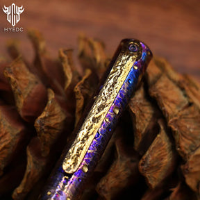 Star Sky Titanium Alloy Tactical Pen High-End Business Students Retro Titanium Black Writing Pen For Gift EDC