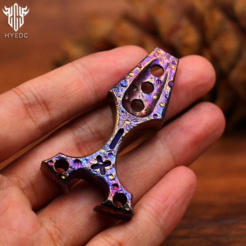 Starry Sky Limited Edition Hand Carving Titanium Crowbar Outdoor Multi Functional Survival Tool Bottle Opener Portable EDC