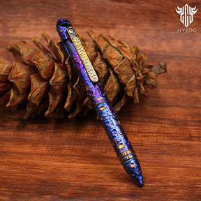 Titanium Alloy Tactical Pen Hand Carved Star Sky Limited Edition Tungsten Pen Decompression Metal Signature Neutral Pen EDC