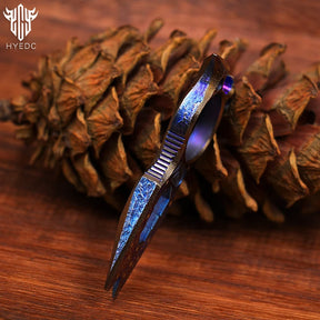 Limited Edition Hand Carved Starry Sky Titanium Crowbar Multi-Functional Outdoor Survival Tool Bottle Opener Portable EDC