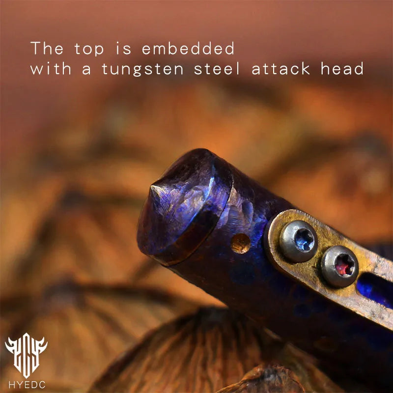 Hand Carved Titanium Alloy Tactical Pen - Star Sky Limited Edition Decompression Tungsten Metal Signature Neutral EDC Pen