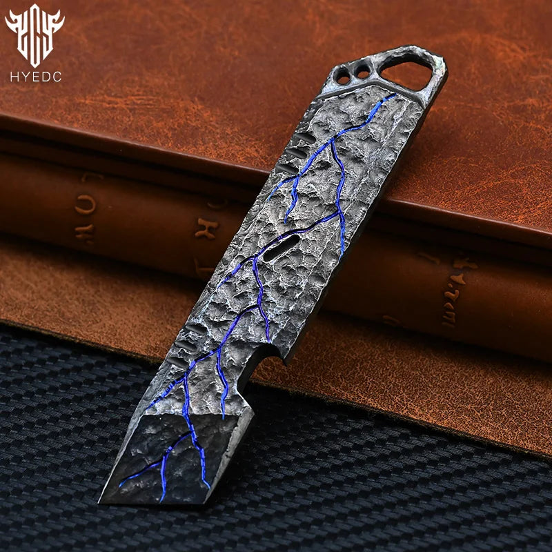 Hand Carving  Titanium Rock Texture Alloy  Multi-Function Screwdriver Crowbar Bottle Opener Outdoor Crowbar EDC