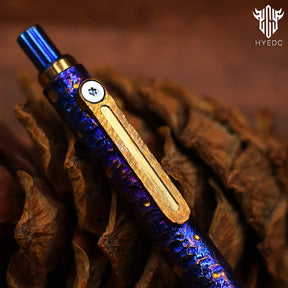 Star Sky Hand Carving Titanium alloy Automatic Pencil Signature Pen refill Writing Gun-bolt Pen Multifunctional Tactical Pen EDC