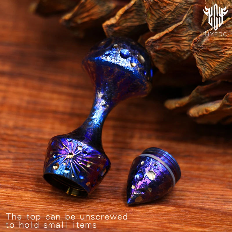 Star Sky imited Edition Portable Small Titanium Alloy Sealed Bottle Waterproof Box Medicine Bottle Outdoor Self Defense EDC Firs